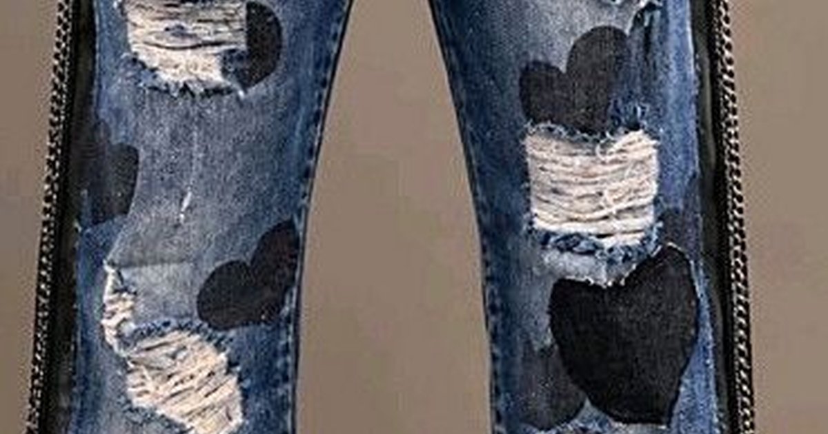 Hose Sweat mit Jeans-Optik von Rosé Herz bis Gr.44