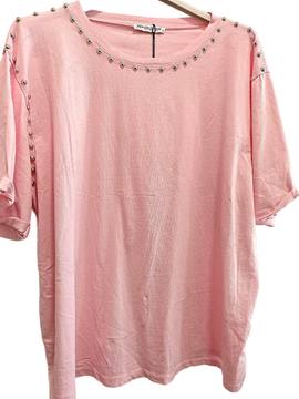 Damen Shirt Rosa mit Nieten – bis Gr. 44 – Damenmode Live Shopping