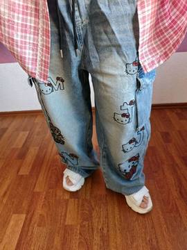 Damen Hose Hose mit Hello Kitty Print – bis Gr. 46 – Damenmode Live Shopping