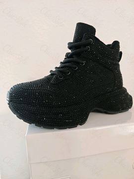 Damen Schuhe Schwarz Glitzer größengerecht gefüttert – Damenmode Live Shopping