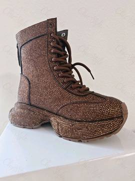 Damen Schuhe Schoko Glitzer größengerecht gefüttert – Damenmode Live Shopping