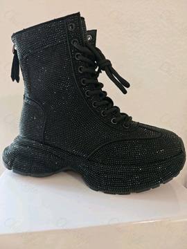 Damen Schuhe Schwarz Glitzer größengerecht gefüttert – Damenmode Live Shopping