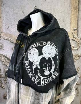 Damen Jacke Mickey Baumwolle mit Minni Print – bis Gr. 48 – Damenmode Live Shopping